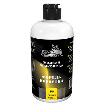 Прикормка жидкая Sonik Baits Форель+Креветка (желтый) 0,5кг